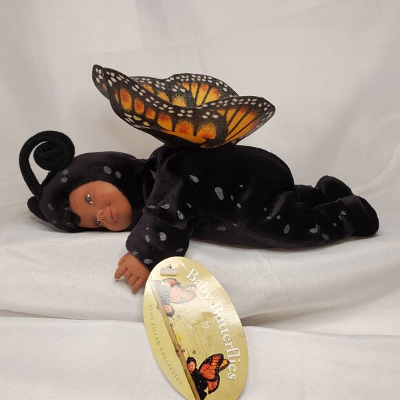 Anne Geddes Baby Butterflies Bean Filled Baby Doll Monarch Butterfly 1998 - Picture 8 of 9